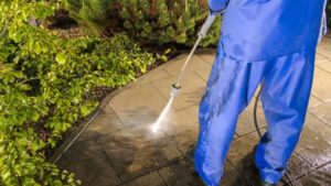 pressure wash brick pavers
