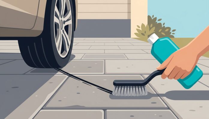 How I Remove Tire Marks Driveway Pavers