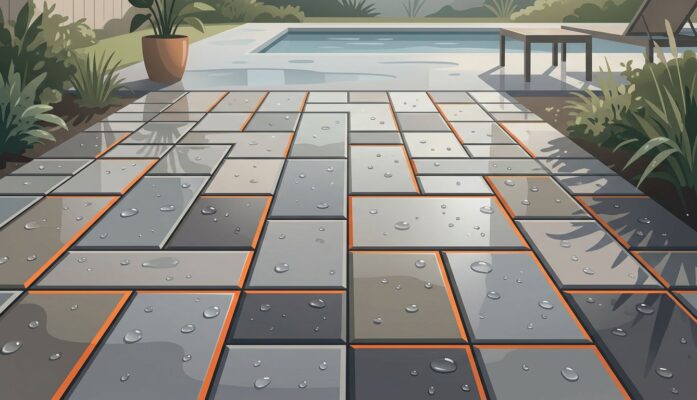 Slippery Sealed Pavers After Rain: What Causes It