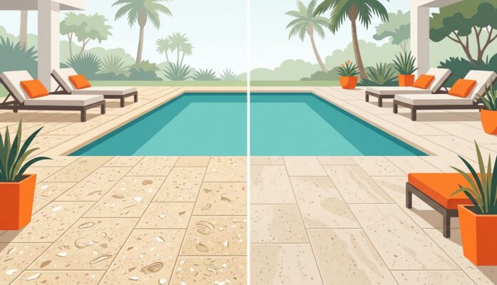 Shellstone vs Travertine for Florida Pool Decks