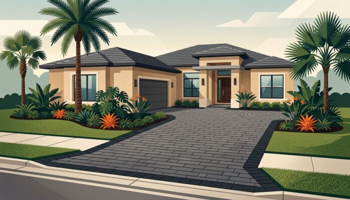 Driveway Paver Patterns That Make Florida Driveways Look Wider