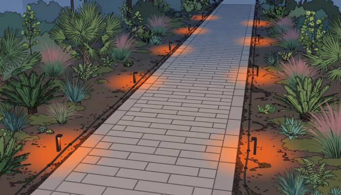 Paver Walkway Lighting Without Damaging the Base