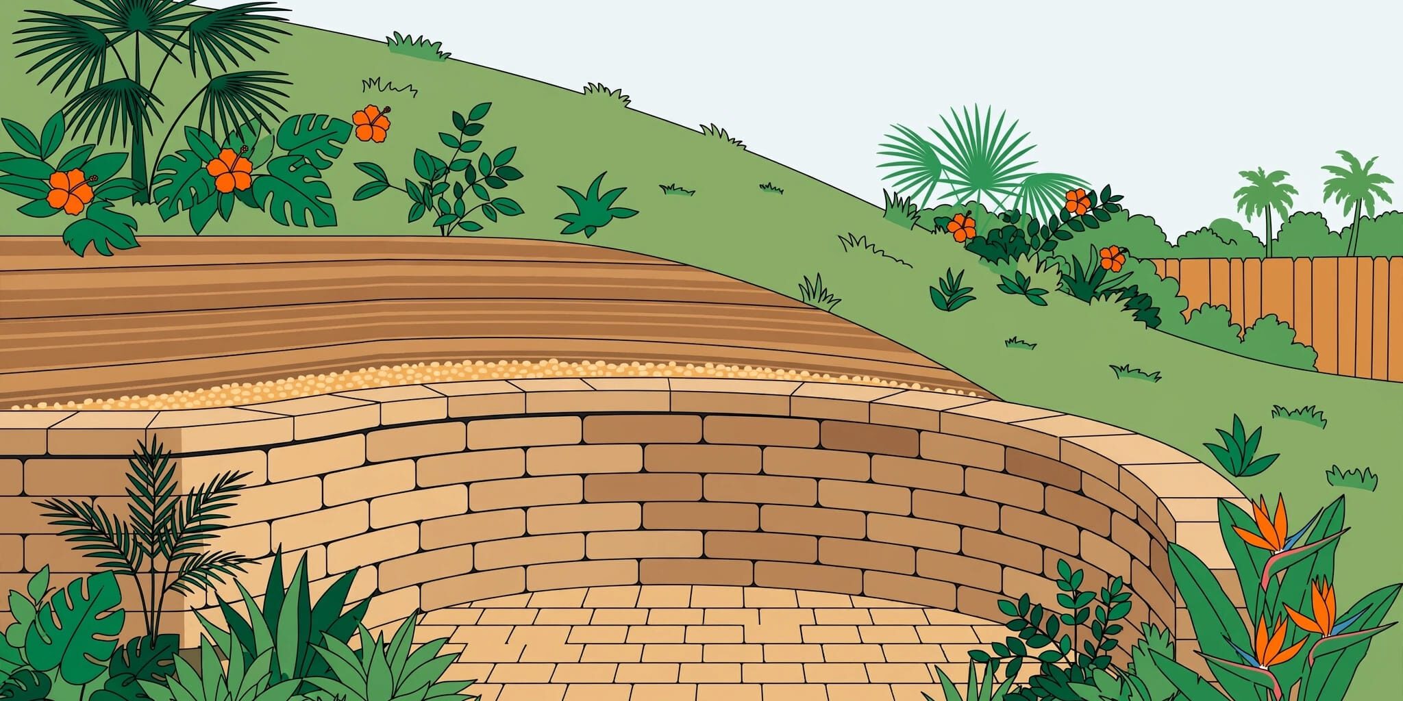 Featured Paver Retaining Walls For Florida Yard Grade Chang paver retaining walls